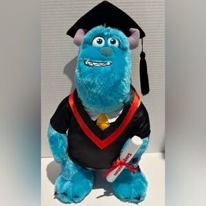 Rare Pixar SEGA Monsters Inc Sulley Sully Plush Graduation 16" Stuffed Animal